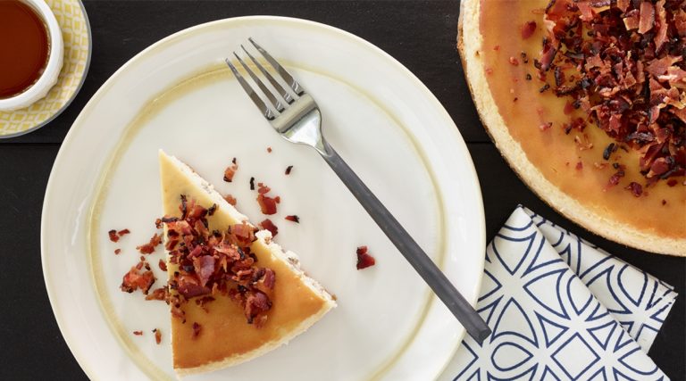 gâteau fromage, érable, bacon duBreton